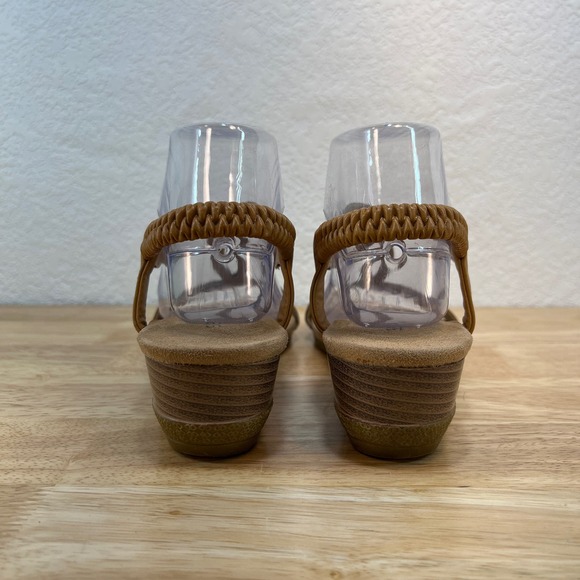SAIMEITU Gold sling back wedge sandals‎ size 39 - Picture 4 of 12